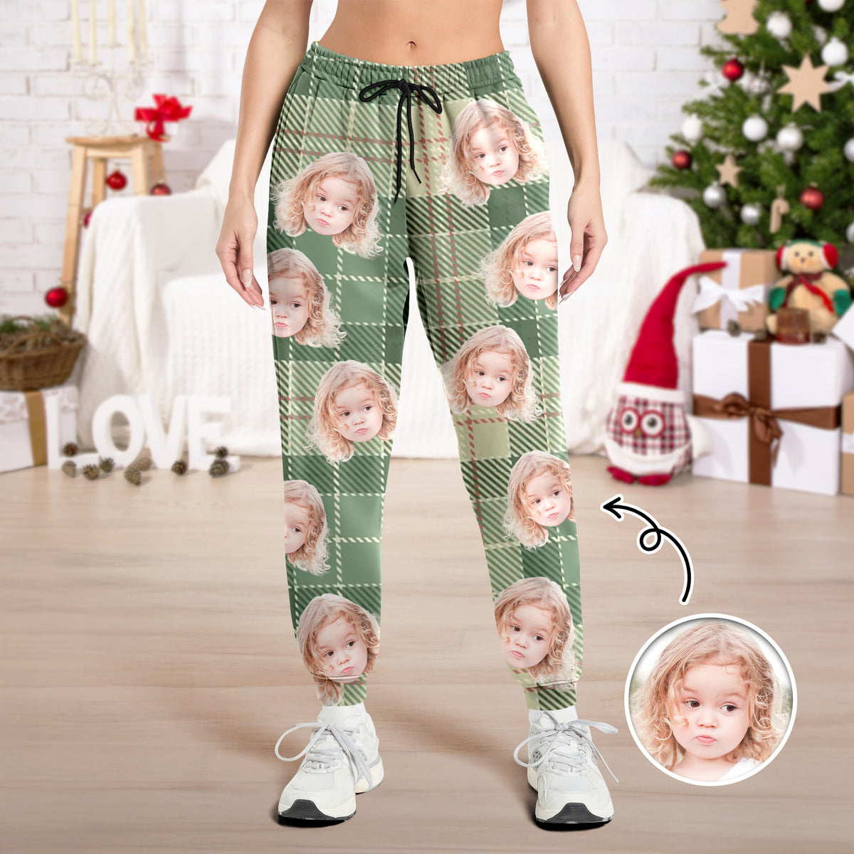 Custom Face Photo Sweatpants Gift For Christmas HO82 894952
