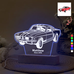 Custom 3D Car Sketch Shaped LED Night Light Plaque LM32 895015