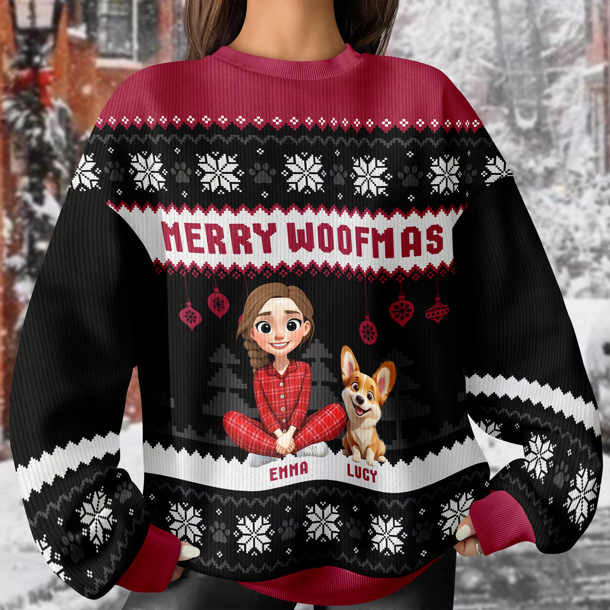 Merry Woofmas Personalized Dog Ugly Sweater HA75 898188