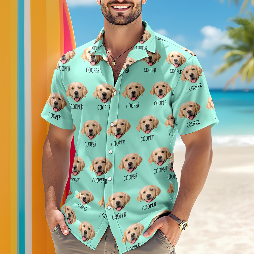 Custom Pet Portrait Hawaii Shirt Gift For Pet Lovers CH07 911012
