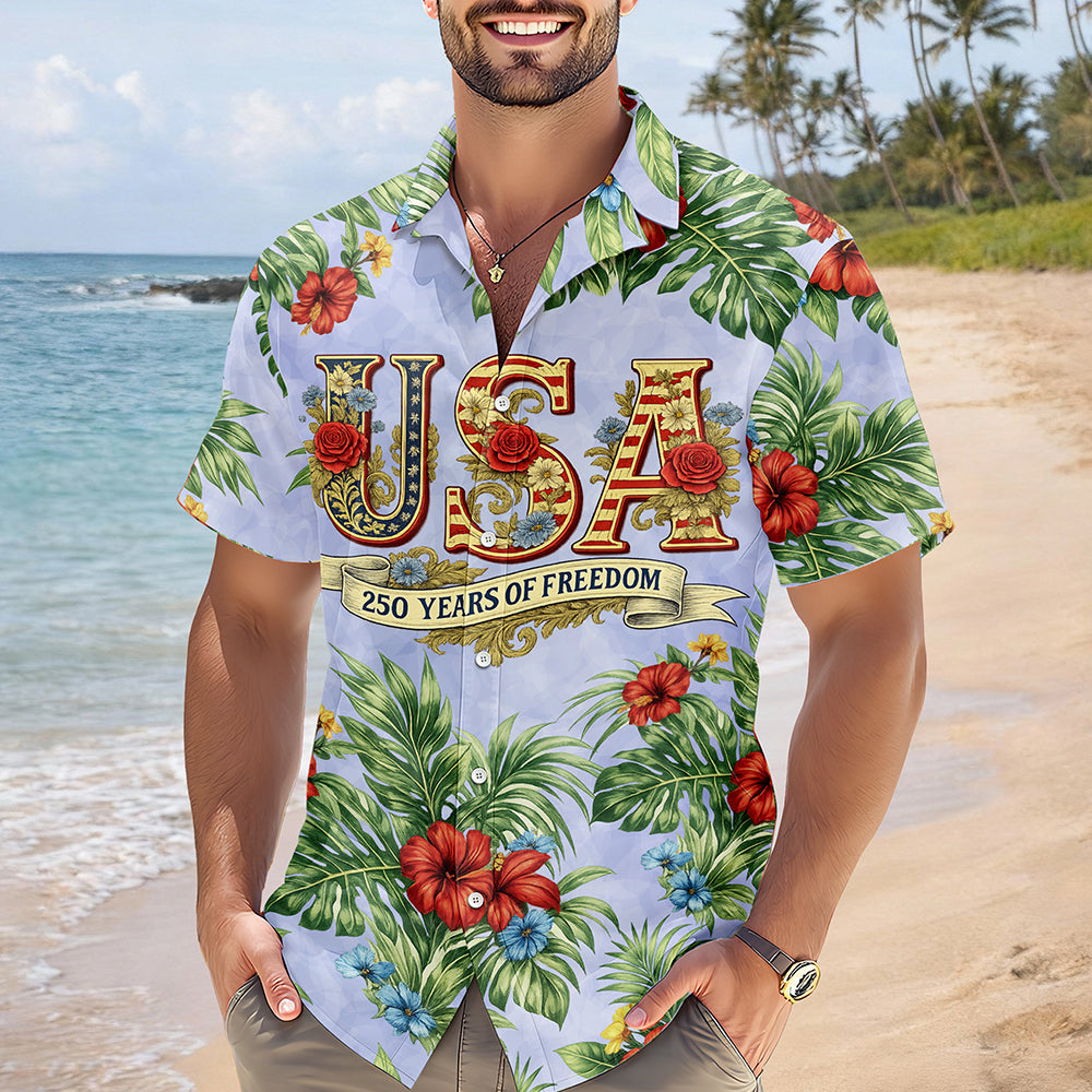 USA 250 Years of Freedom Hawaiian Shirt For Independence Day 2026 CH07 910410