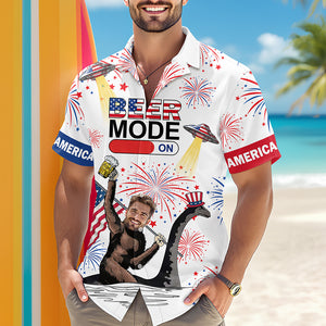 Custom Face 4th Of July Bigfoot Drink Beer Hawaiian Shirt Funny Gift CH07 895692