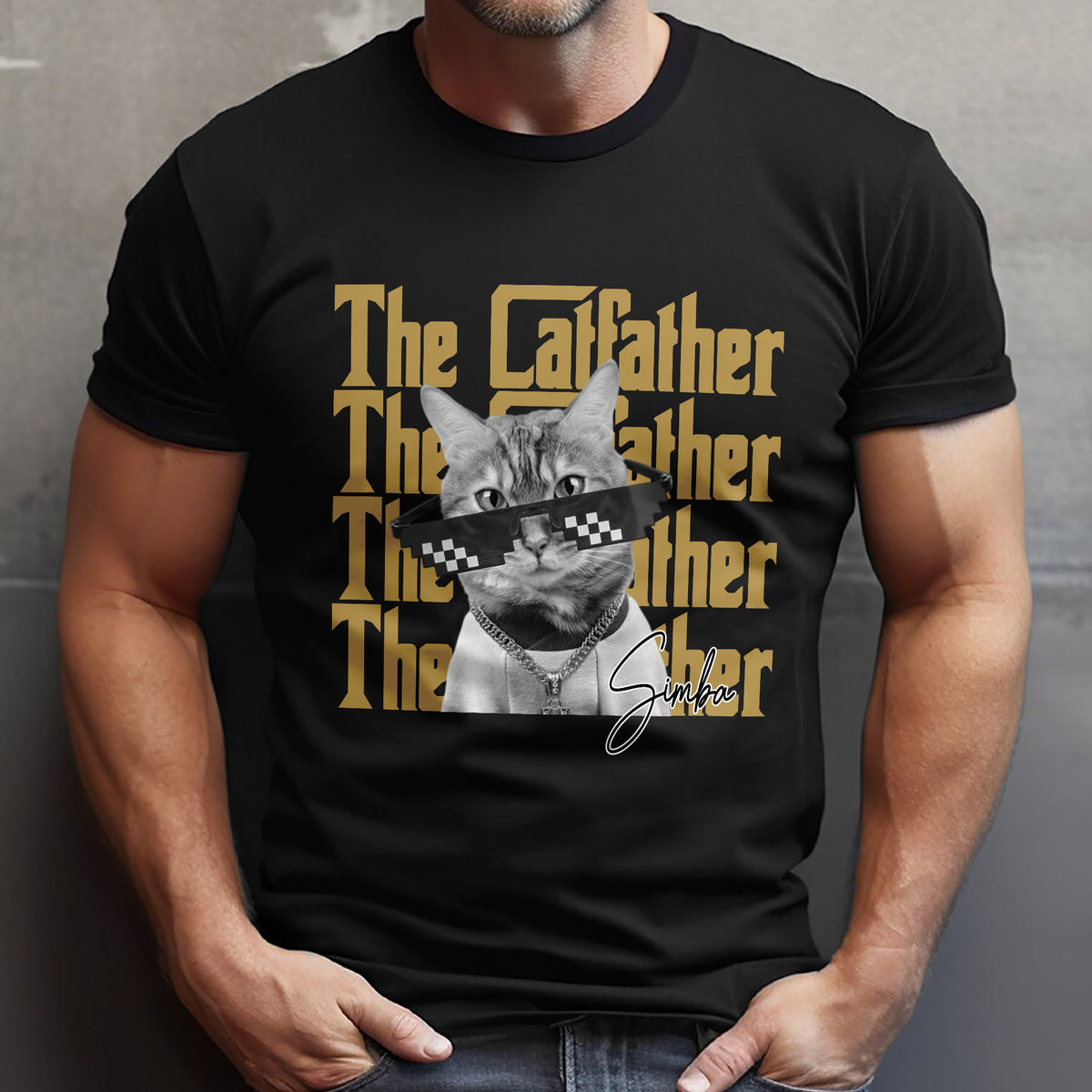 Personalized Vintage Photo The Catfather Comfort Shirt For Cat Lovers HA75 921570