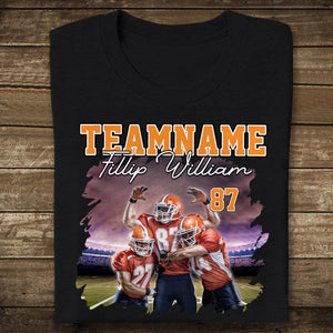 Custom Photo Bootleg Rap Tee Football Dark Shirt CH07 899456