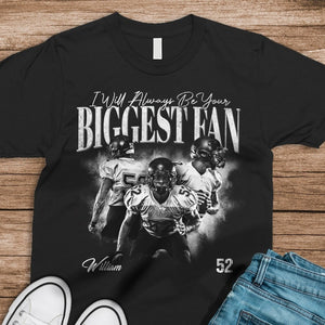 I'll Always Be Your Biggest Fan Retro Bootleg Dark Shirt For Football Players, Football Mom Dad CH07 899454