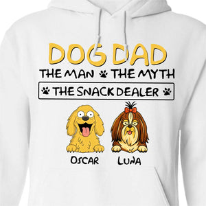 Dog Dad The Man The Myth The Snack Dealer Bright Shirt Personalized Gift For Dog Dad HO82 893700