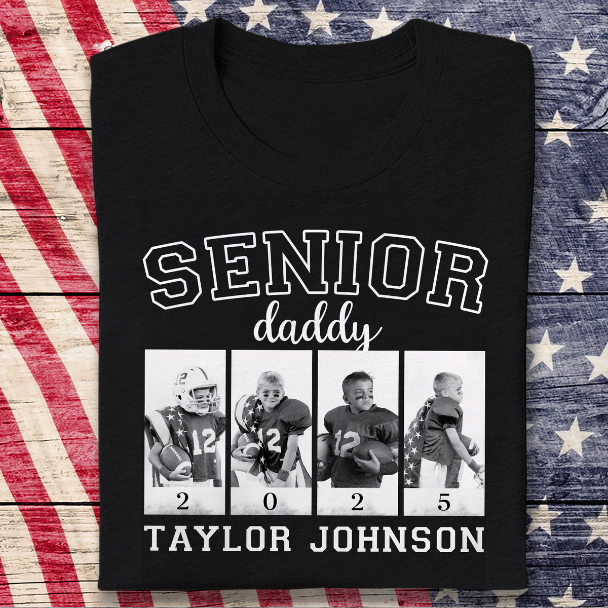 Custom Photo Senior Football Mama Dark Shirt Gifts For Football Mom, Football Lover CH07 899446