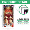 Custom Cute 3D Dog Welcome To Our Home Christmas Decoration Door Cover HA75 898086