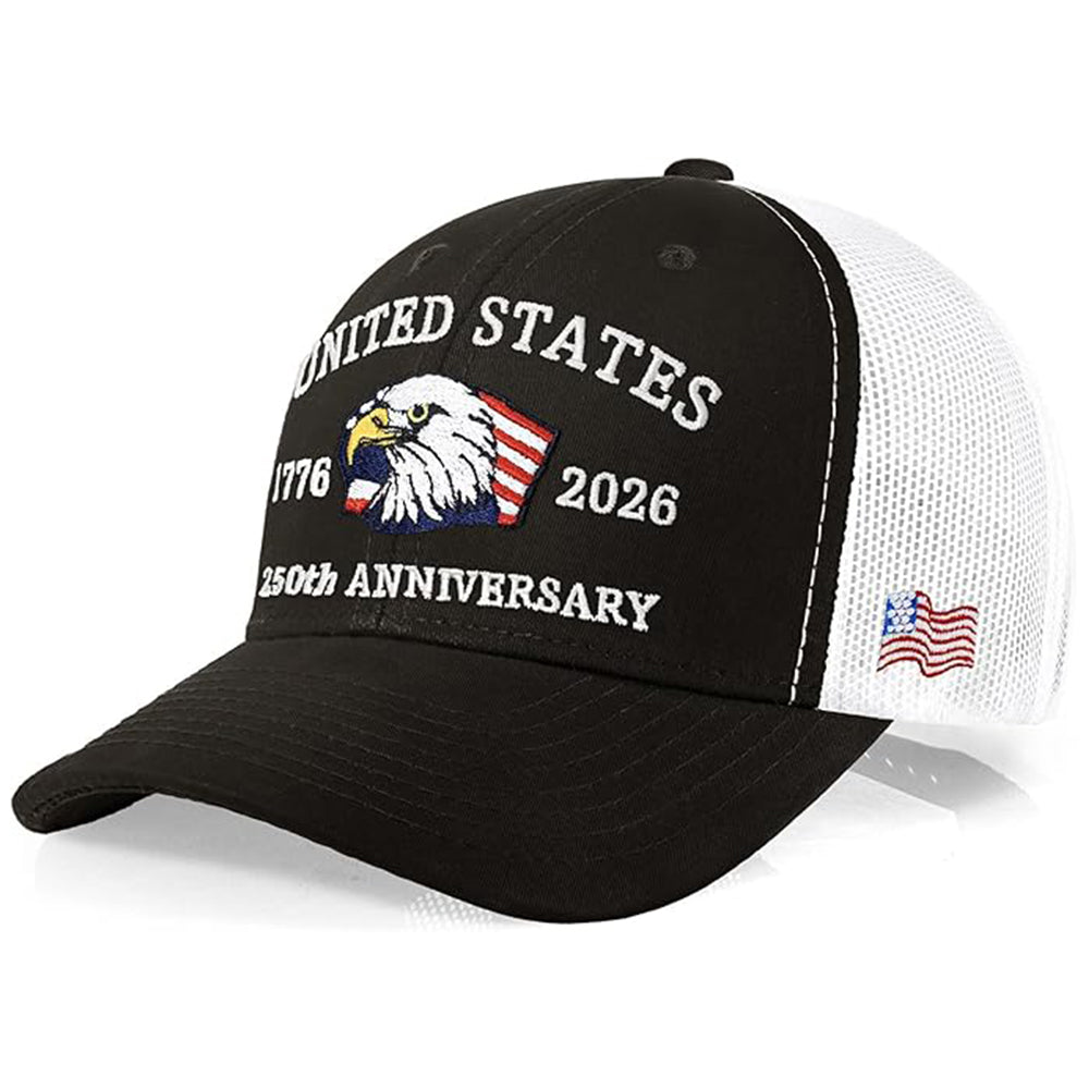United States 250th Anniversary 1776-2026 Embroidered Patriotic Trucker Hat LM32 669187