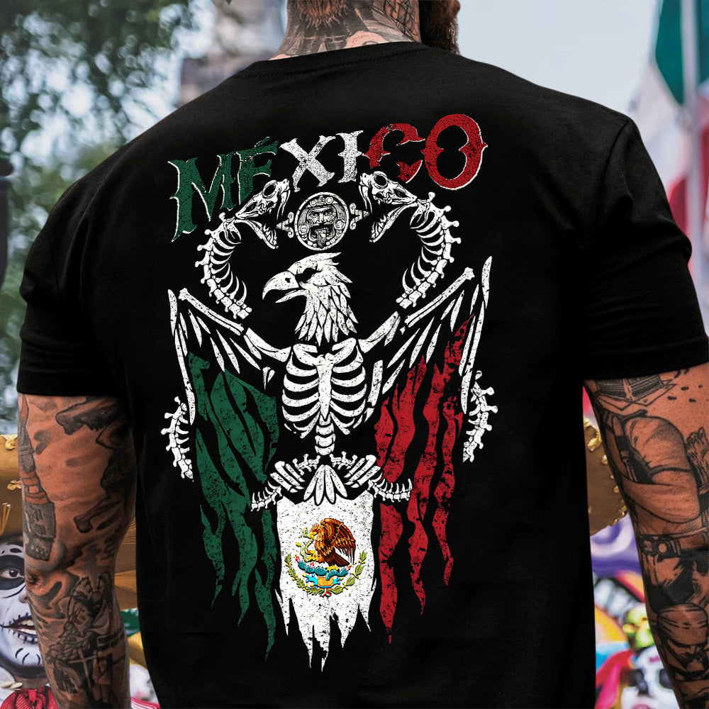 Mexico Flag Eagle Snake Bone Shirt For Dad N369 896043