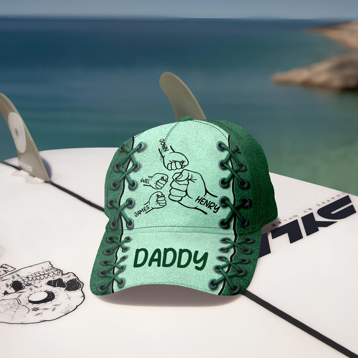 First Bump Daddy With Kids Classic Cap Personalized Gift For Dad, Father's Day HO82 894128