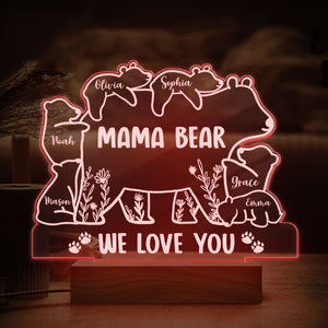 Mama Bear We Love You Personalized LED Night Light Gift For Mom Grandma CH07 895310