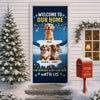 Christmas Peeking Dogs Welcome To Our Home The Humans Just Live Here Door Cover For Dog Lovers HO82 900214
