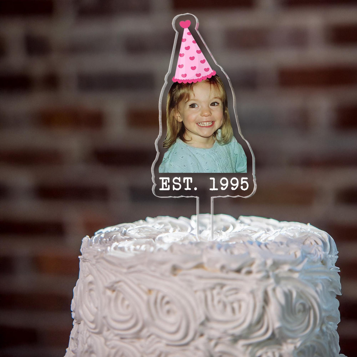 Custom Funny Photo Look Who's 30th 40th 50th Birthday Acrylic Cake Topper LM32 899915