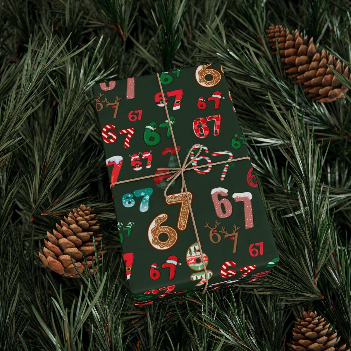 Gen A Six Seven - 67 Meme Christmas Gift Wrapping Paper LM32 897205