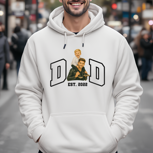 Custom Portrait Photo Dad Kid Play Together Bright Shirt LM32 893535