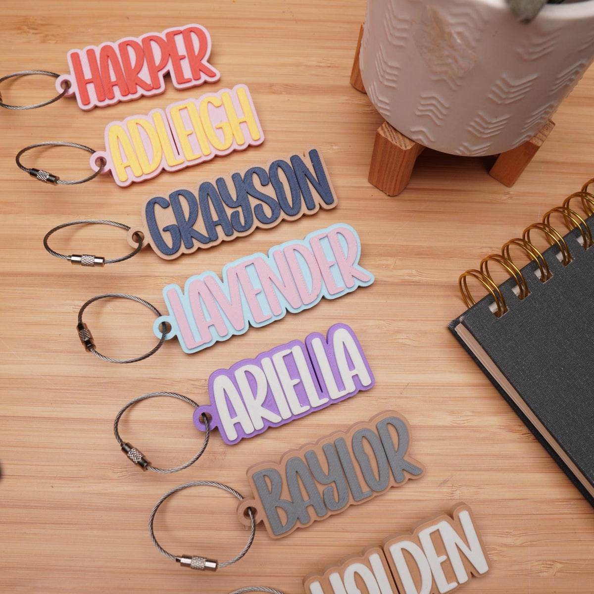 Custom Name Keychain Diaper Bag Tag, Label Bag Charm Kids Keychain LM32 669539