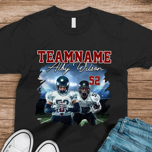 Custom Photo Bootleg Rap Tee Football Dark Shirt CH07 899456