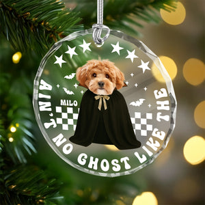Custom Dog Photo Ain't No Ghost Like The My Dog Glass Ornament LM32 895701