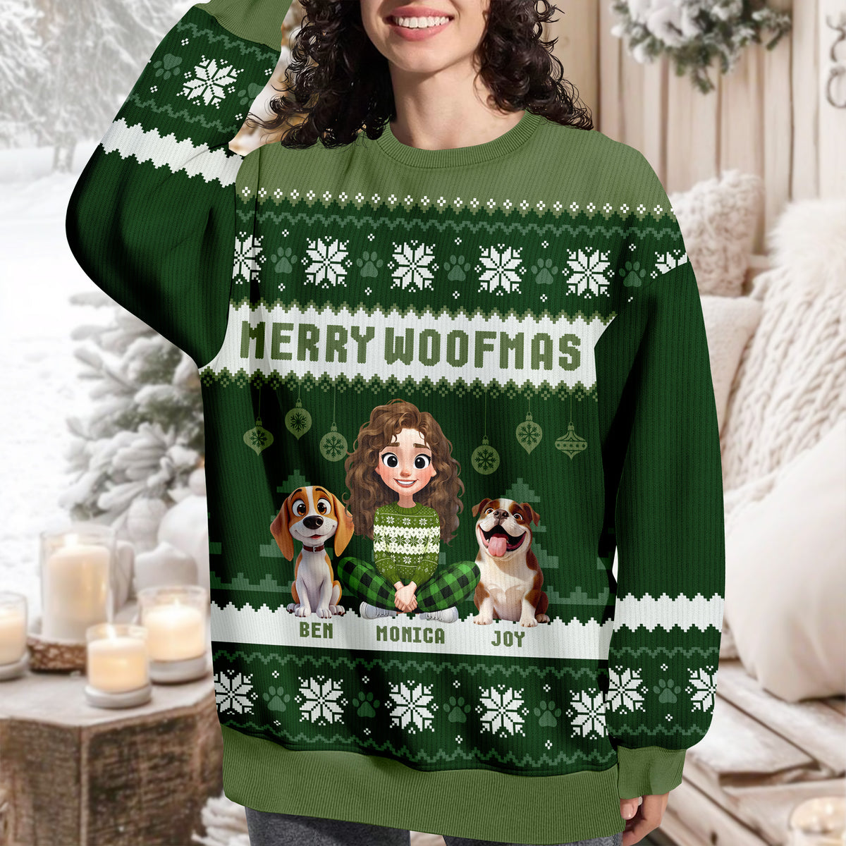 Merry Woofmas Personalized Dog Ugly Sweater HA75 898188