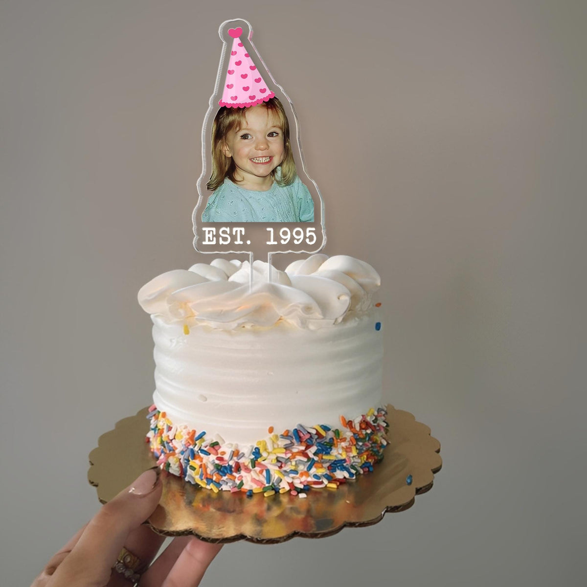 Custom Funny Photo Look Who's 30th 40th 50th Birthday Acrylic Cake Topper LM32 899915