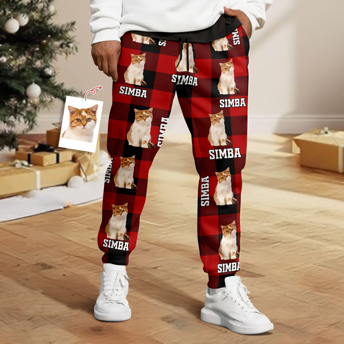 Custom Photo Dog Cat Sweatpants Christmas Gift For Dog Cat Lovers HA75 898346