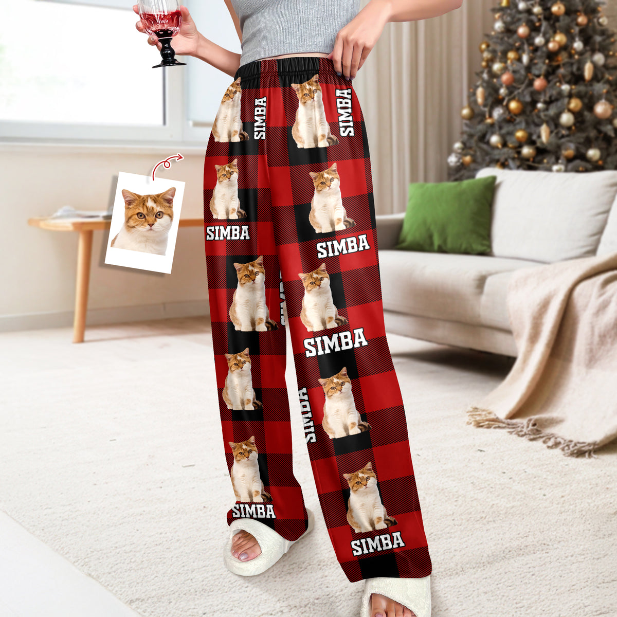 Custom Photo Dog Cat Sweatpants Christmas Gift For Dog Cat Lovers HA75 898346