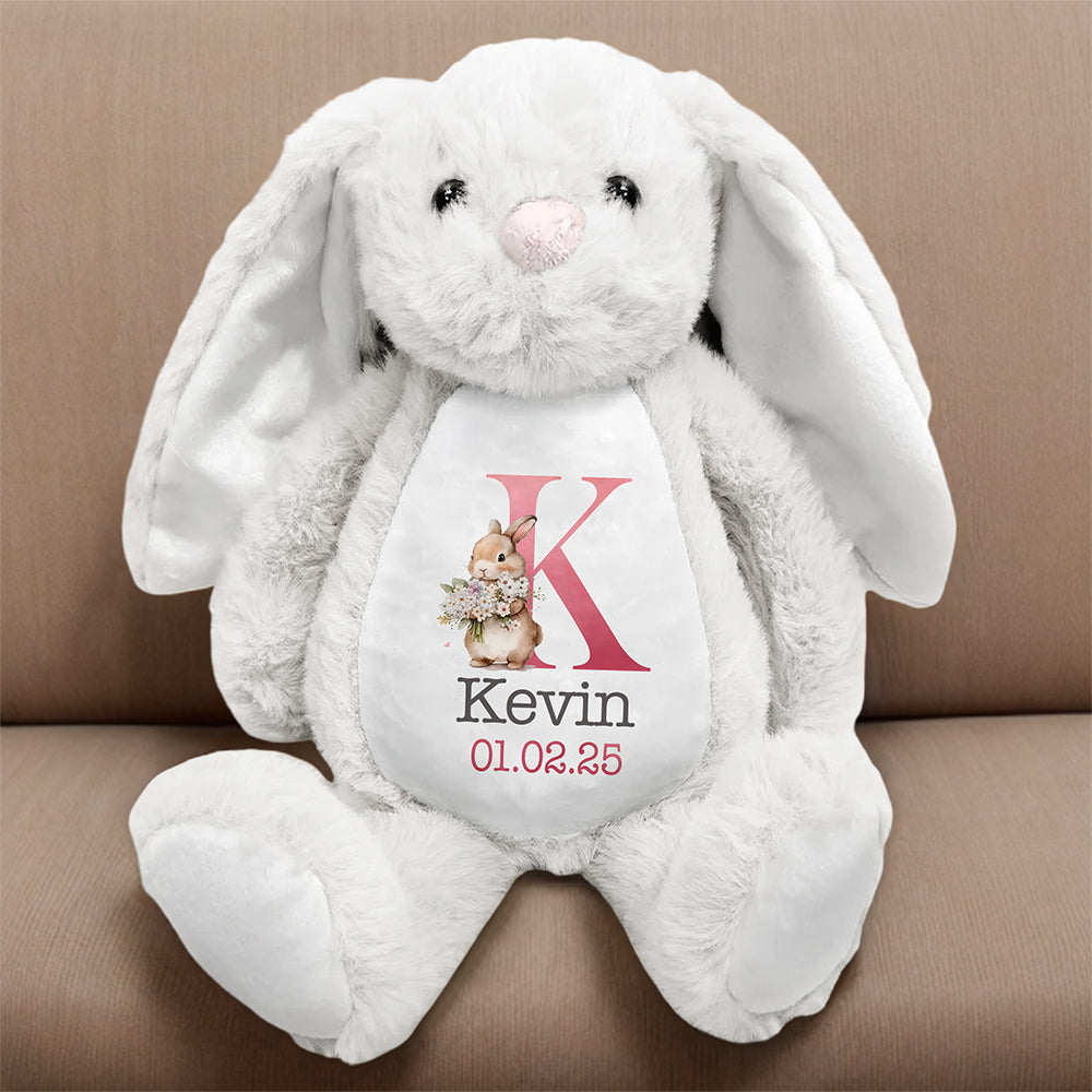 Custom Name Bunny Plush New Baby Gift, Baby Shower Gift From Family Members HA75 891980