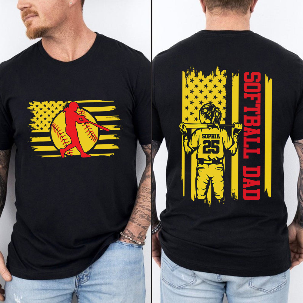 Softball Mom, Softball Dad Dark Shirt Personalized Gift For Mother's Day, Father's Day HO82 893542