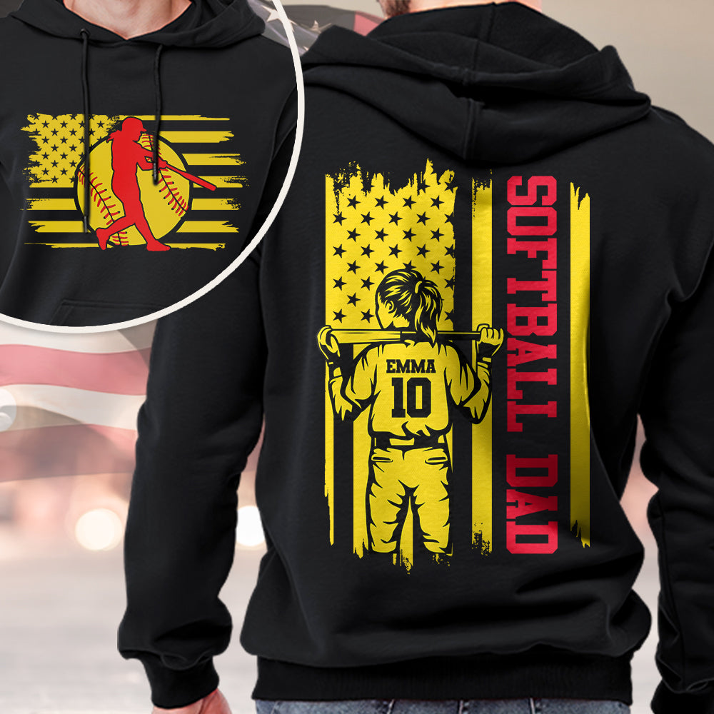 Softball Mom, Softball Dad Dark Shirt Personalized Gift For Mother's Day, Father's Day HO82 893542