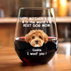 Custom Photo Woof Best Dog Mom Personalized Wine Glass Mother's Day Gifts HA75 892284