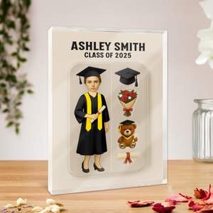 Custom Face Figure Acrylic Block Plaque, Unique Keepsake, Graduation Gift HA75 892330