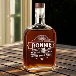 Custom Name Aged To Perfection Family Whiskey Bottle HO82 894064