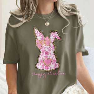 Coquette Happy Easter Pink Bunny T-Shirt LM32 893121