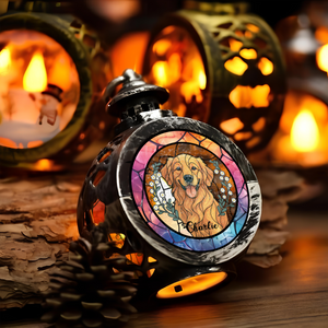 Custom Dog Portrait Photo With Memorial Candlelight Lantern Ornament HO82 900192