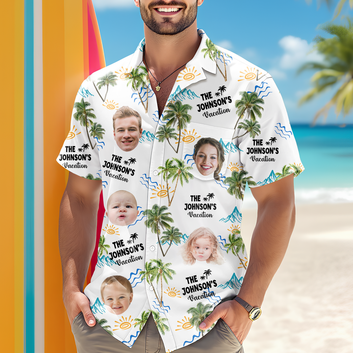Custom Photo Family Vacation Family Trip - Personalized Hawaiian Shirt LM32 893715