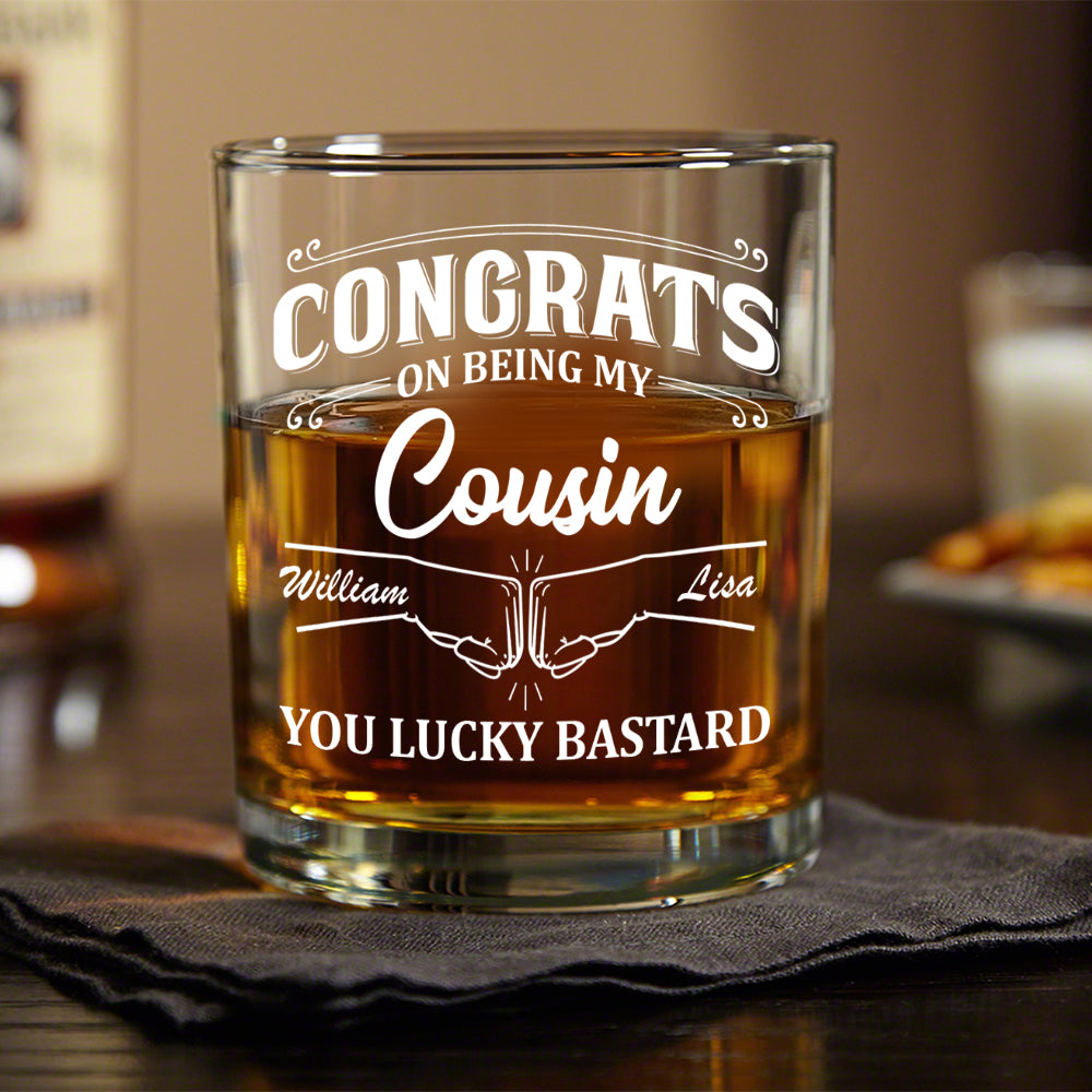 Congrats On Being My Brother Personalized Whiskey Glass CH07 896376