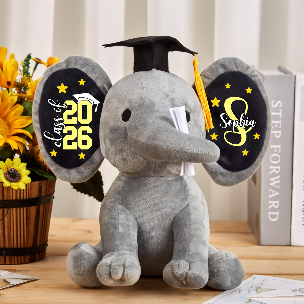 Custom Graduation Class Of 2026 Elephant Stuffed Animal With Name LM32 897683