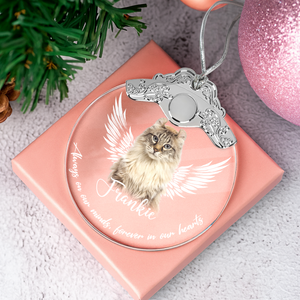 Custom Photo Not A Day Goes By Memorial Dog Cat Metal Top Glass Ornament HA75 897174