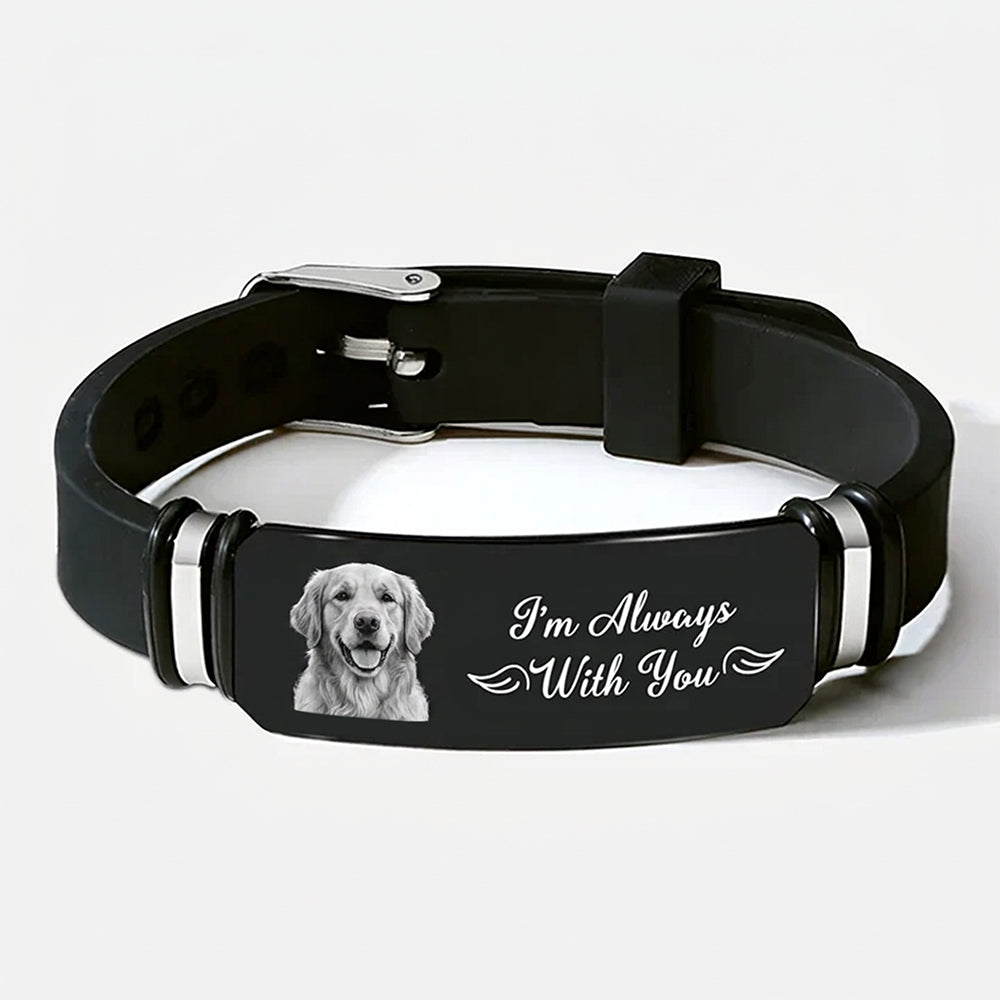 Custom Dog Photo Memorial Bracelets with Photo - I'M Always With You CH07 180288