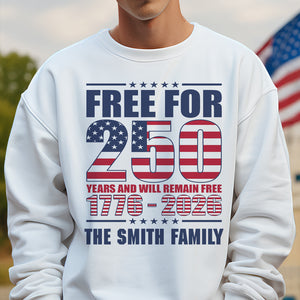 Custom Family Name Free For 250 Years Independence Day Patriotic Bright Shirt LM32 895181