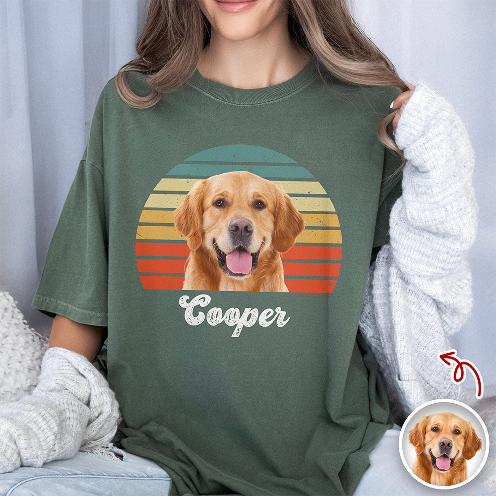 Custom Dog Photo Retro Comfort Shirt TH10 896143