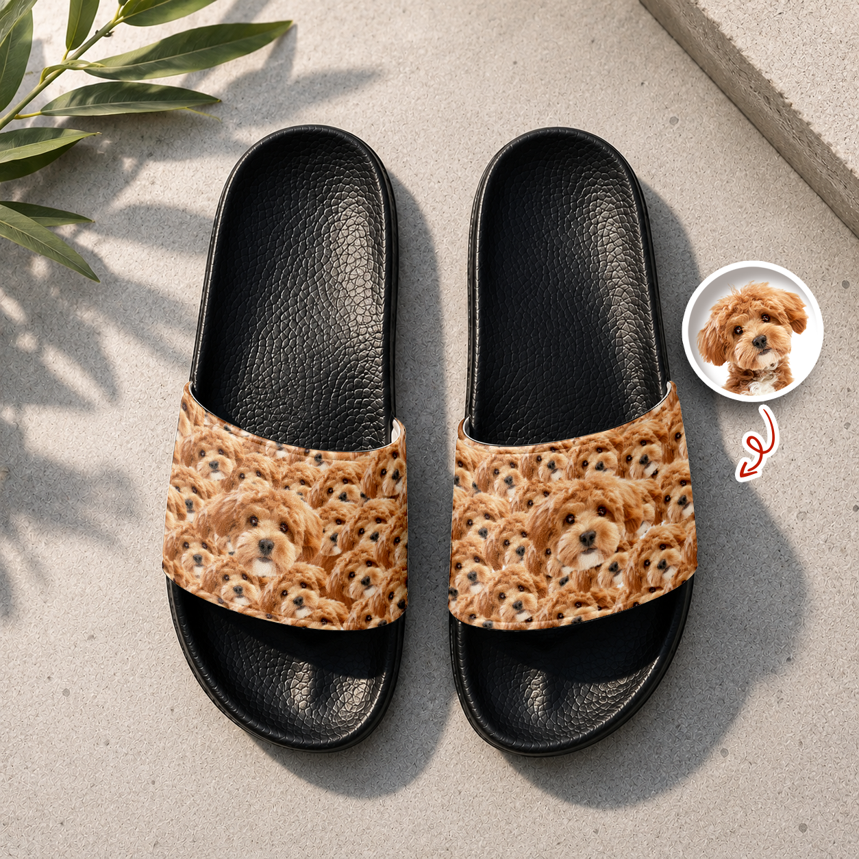 Custom Funny Pet Face Slide Sandals - Gift For Dog Cat Lovers HO82 902582