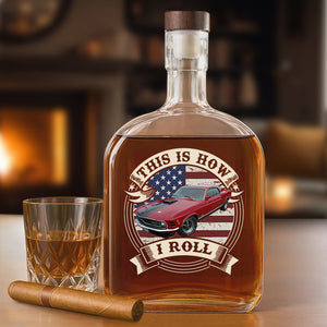Custom Photo This Is How I Roll - Custom Car Photo Route 66 Vintage Whiskey Bottle HA75 897964
