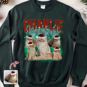 Custom Cat Photo Christmas Sweatshirt TH10 896271