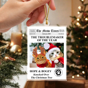 Custom Photo The Pet Times Christmas Acrylic Ornament TH10 894397