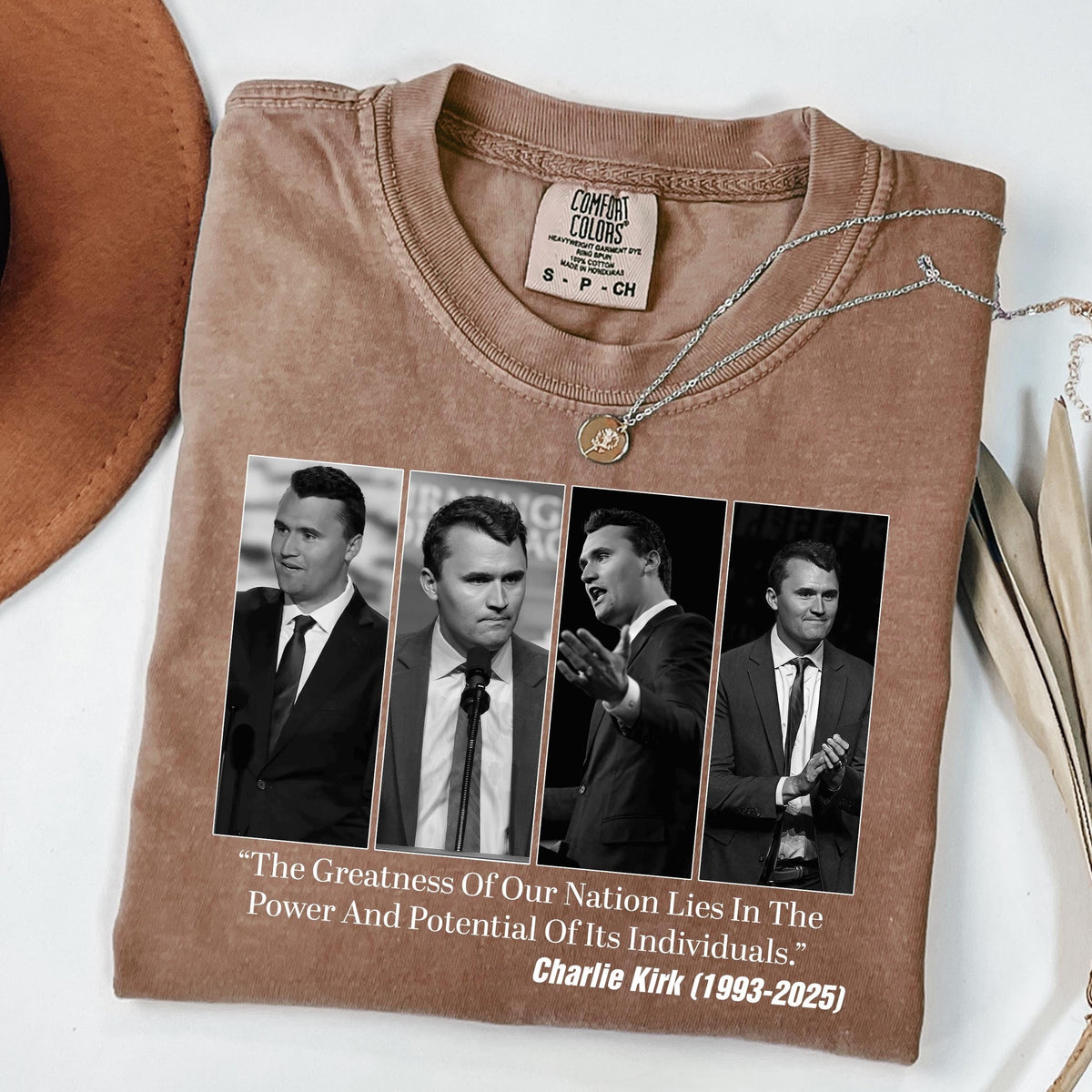 Charlie Kirk Conservative Patriot Memorial Dark Shirt LM32 65413