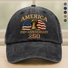 America 250th Anniversary 1776-2026 Patriotic Washed Denim Baseball Cap TH10 170085