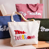 Personalized Mrs. Corduroy Yarn Tote Bag, Teacher Appreciation Gift LM32 669275