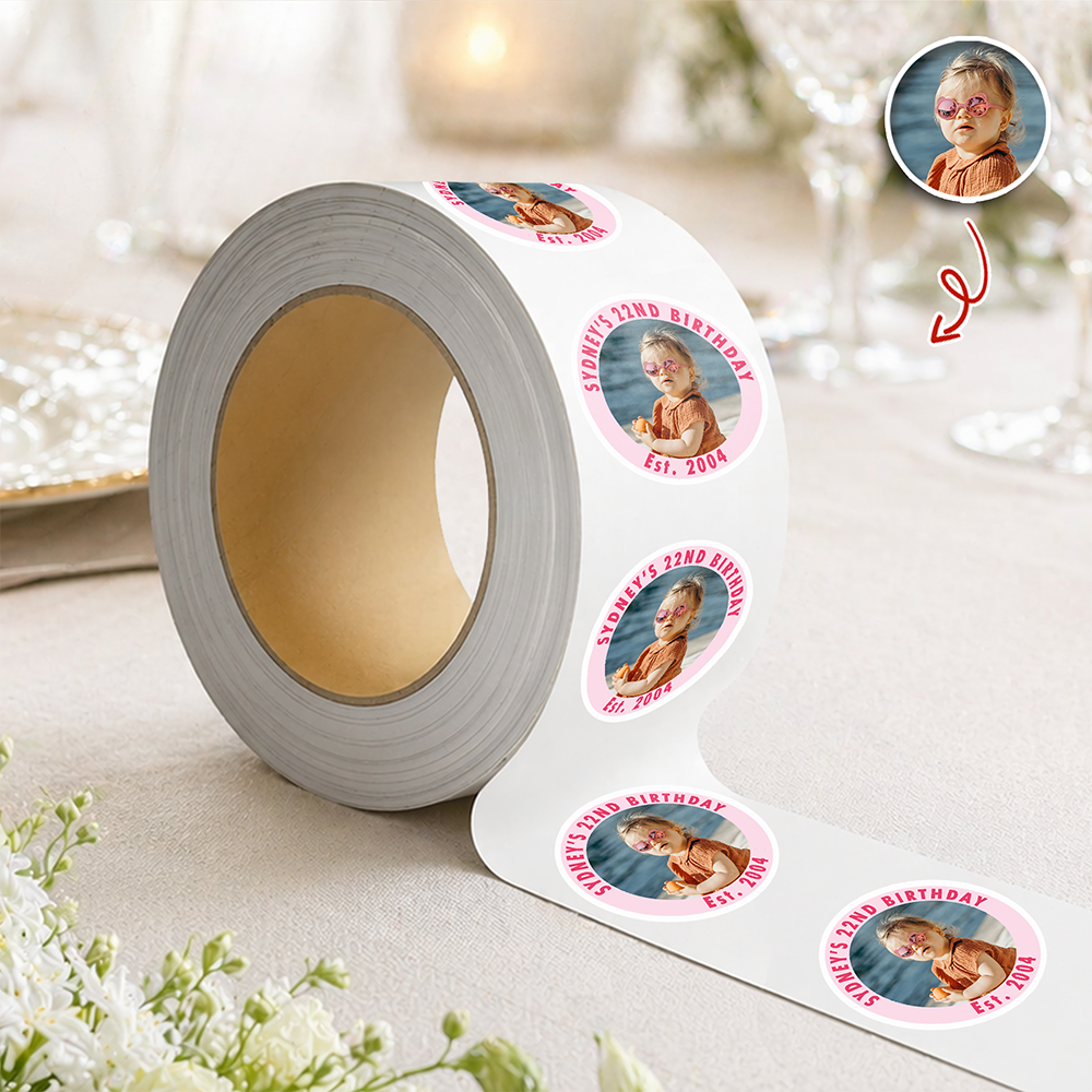 Custom Photo Roll Sticker Unique Party Favor, Birthday Decor HA75 921208
